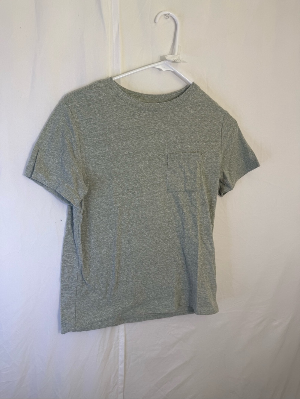 Cat & Jack Light Heather Gray Short Sleeve Pocket Tee